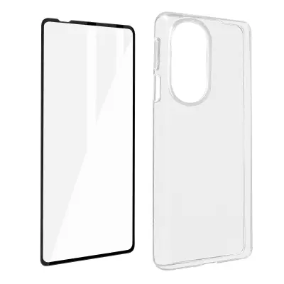Motorola Edge 30 Pro 360° Protection Pack: prozorno mehko ohišje, prozorno kaljeno steklo