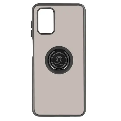 Etui za Samsung Galaxy A03S, odporen proti udarcem, z držalom za prstan - crn