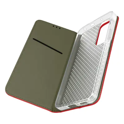 Ovitek za denarnico Xiaomi 12 Lite z magnetnim preklopom in držalom za kartice, rdec