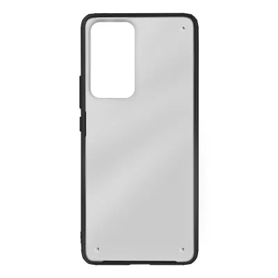 Xiaomi 12 Pro Semi-rigid etui in zašcita kota odbijaca, mat beli in crni robovi