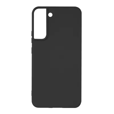 Ovitek za Samsung Galaxy S22 Plus, poltrden silikon z mehkim zakljuckom - crn