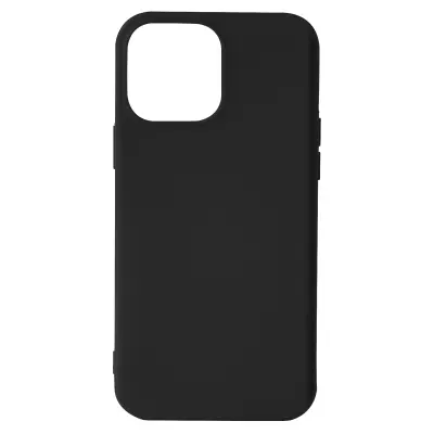 Silikonski ovitek za iPhone 13 Pro z mehkim zakljuckom - crn