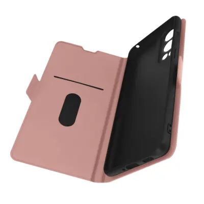 Ovitek OnePlus Nord 2, držalo za kartice, stojalo za video in mini magnetni zavihek - rožnato zlato