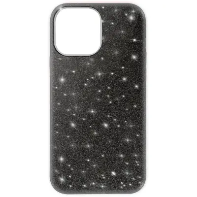 Silikonski gel ovitek z blešcicami za iPhone 13 Pro Max - crn