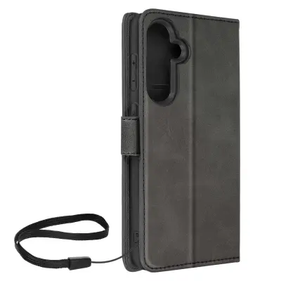 Preklopna torbica denarnica Vintage Series za Samsung Galaxy S23 FE - crna