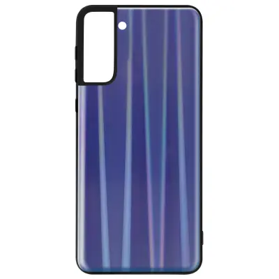 Ovitek za Samsung Galaxy S21 Plus, zašcita s holografskim ucinkom - polnocno modra