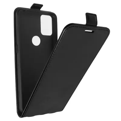 Ovitek za Alcatel 3X, navpicni preklop z magnetnim zapiranjem in držalom za kartice - crn