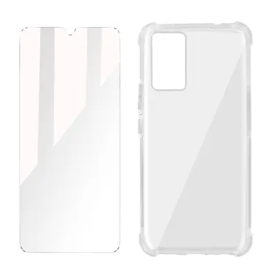 Vivo V21 Premium 360° Protection Pack: mehka torbica iz kaljenega stekla, odporna na udarce - prozorna