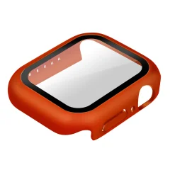 Ohišje Apple Watch Series 7 (41 mm), trdno z integriranim zašcitnim steklom - oranžno