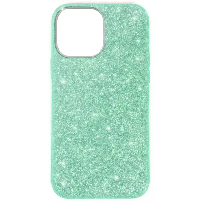 Silikonski gel ovitek z blešcicami za iPhone 13 Pro Max - zelen