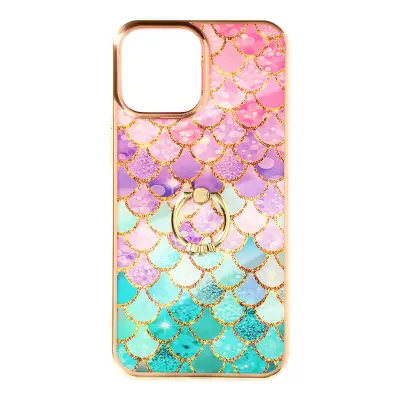 Vecbarvni etui s skalnim vzorcem za iPhone 13 Pro, z zadrževalnim obrocem