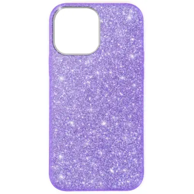 Silikonski gel ovitek z blešcicami za iPhone 13 Pro - vijolicen