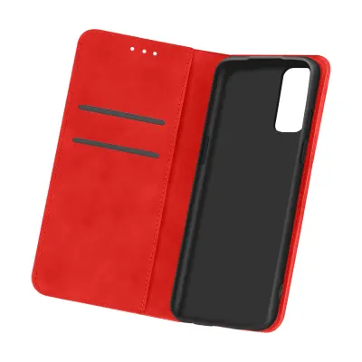 Držalo za kartico OnePlus 9 Folio in etui za stojalo za video Vintage Series - rdeca