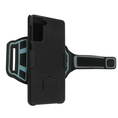 Športni trak za roke z vecnamenskim vgrajenim ovitkom za Samsung S21, nastavek za podlaket - crn