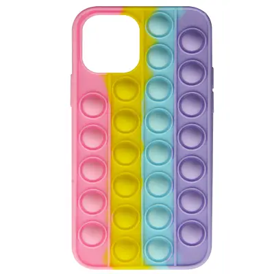 Ovitek Pop Bubble za iPhone 12 in iPhone 12 Pro Fidget Toy Case, antistres - vecbarven