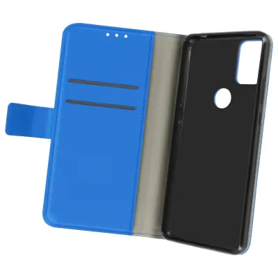 Alcatel 3X 2020 Folio Case Podpora za video in držalo za kartico - modra