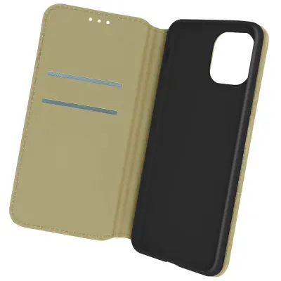 Folio Case iPhone 12 in 12 Pro Magnetic Flip and Video Držalo - zlata