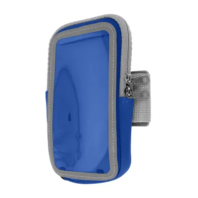 Športni trak za pametni telefon, torbica za shranjevanje z zadrgo - modra