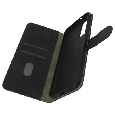 ZTE Axon 20 Soft Touch Wallet Case, Stojalo Flip - Crna