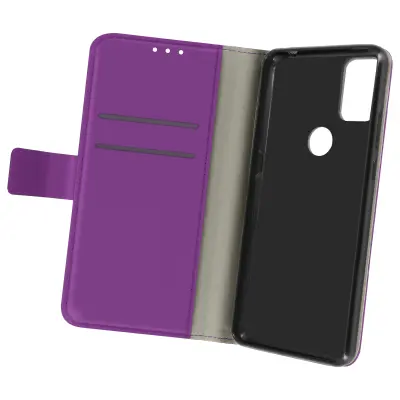 Alcatel 3X 2020 Folio Case Podpora za video in držalo za kartico - vijolicna