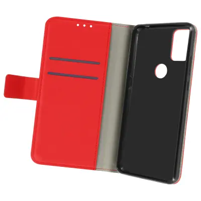 Alcatel 3X 2020 Folio Case video podpora in držalo za kartico - rdeca