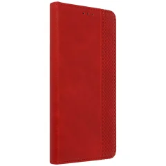 Preklopna torbica z magnetno denarnico Wiko Sunny 5, funkcija stojala - rdeca