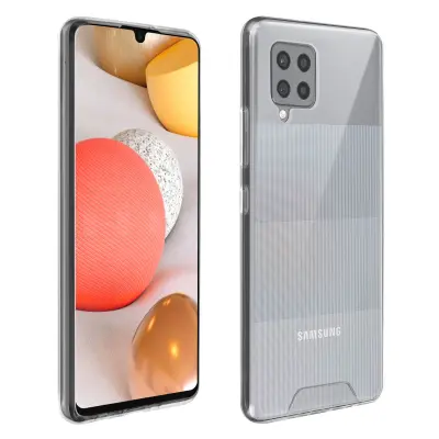 Silikonski ovitek s trdim zadnjim odbijacem za Samsung Galaxy A42 5G, kolekcija Crystal - prozoren