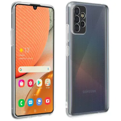 Samsung Galaxy A72 Protection Pack silikonski gel film kaljeno steklo - prozorno