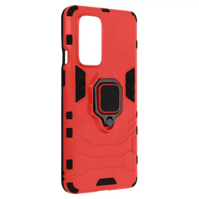 Ovitek OnePlus 9, odporen na udarce, z držalom za prstan, zbirka prstanov - rdec