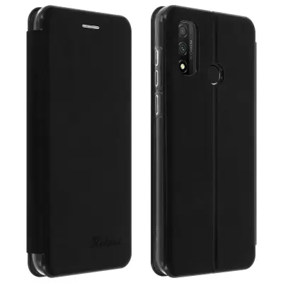 Huawei P smart 2020 ovitek iz umetnega usnja, držalo za kartice in video držalo, zbirka Haja - crna
