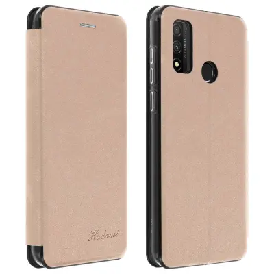 Huawei P smart 2020 Leatherette Cover Držalo za kartico in video držalo, zbirka Haja - Rose Gold