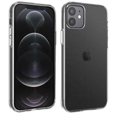 Ovitek za iPhone 12 Mini iz silikonskega gela, tanek in odporen - prozoren