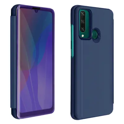 Izjemno tanek preklopni ovitek z zrcalom za Huawei Y6p, funkcija stojala - vijolicen