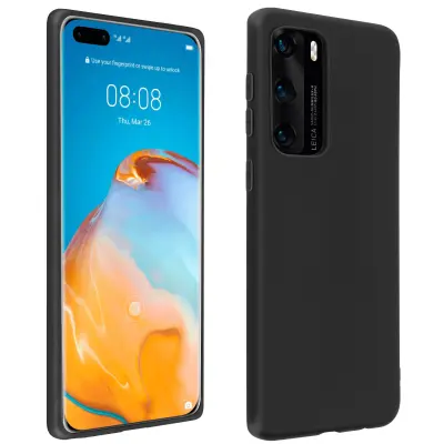 Silikonski gel ovitek za Huawei P40, tanek in odporen - crn