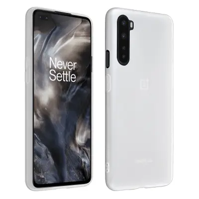 Ovitek iz silikonskega gela OnePlus Nord, tanek in odporen - matirano bel