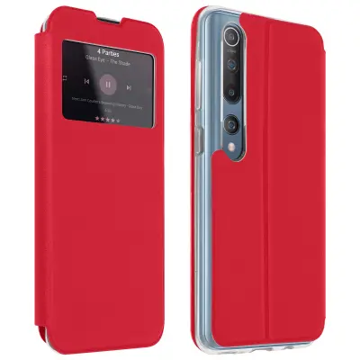 Ovitek za okno Xiaomi Mi 10 z držalom za kartice in stojalom za video - roza