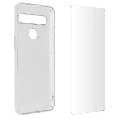 Zašcitni paket TCL 10L Prozoren gel silikonski ovitek Prozorno kaljeno steklo