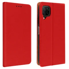 Huawei P40 Lite italijanska usnjena magnetna preklopna torbica, funkcija stojala - rdeca