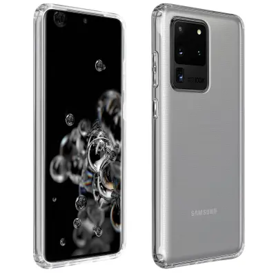 Samsung Galaxy S20 Ultra 360° Premium Protection Pack: mehko ohišje iz kaljenega stekla, odporno na udarce - prozorno