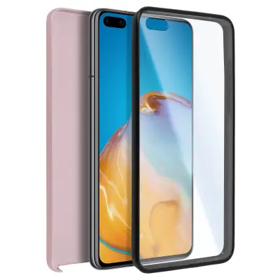 Huawei P40 Integral 360° ovitek: mehka sprednja in trda zadnja stran - roza