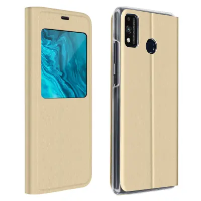 Ovitek za okno za Honor 9X Lite, ultra tanek folio preklop - zlata