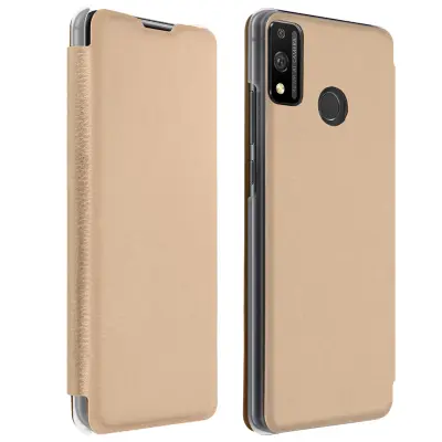 Preklopna torbica za knjigo Honor 9X Lite z držalom za kartice - zlata