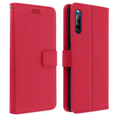 Torbica denarnica Sony Xperia L4 in preklopna podpora za video, popolna zašcita - roza