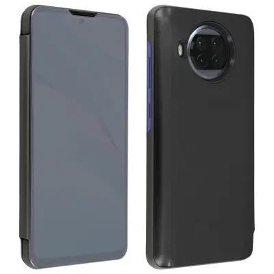 Izjemno tanek etui z zrcalom za Xiaomi Mi 10T Lite, funkcija stojala - crn