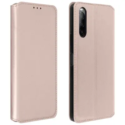 Sony Xperia 10 2 Folio Case držalo za kartice in stojalo za video, magnetni preklop - roza zlato