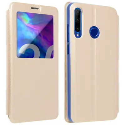 Ovitek folija z okencem, tanek in lahek - zlata str. Honor 20 Lite / Honor 20e