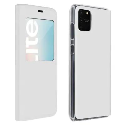 Izjemno tanek ovitek za okno s polno zašcito za Samsung Galaxy S10 Lite - bel