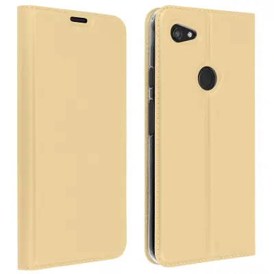 Ovitek z držalom za kartico in video podporo, satenast ucinek - zlata str. Google Pixel 3A XL