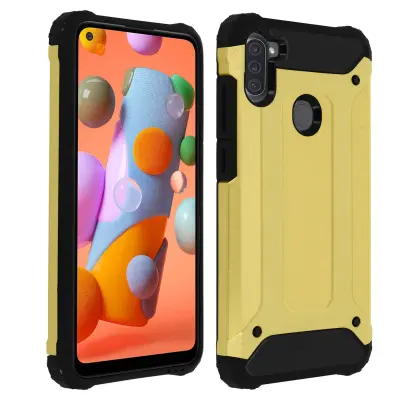 Ovitek Defender II za Samsung Galaxy A11 / M11, odporen na udarce - Odporen na padce 1,8 metra - Zlat