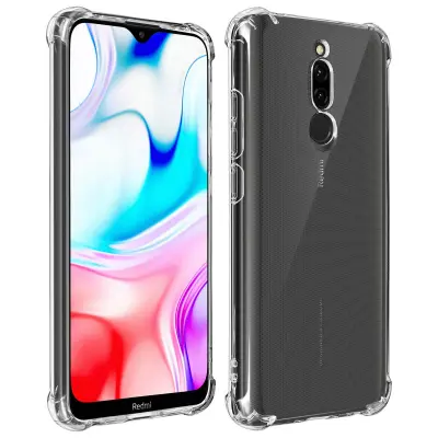 Mehka torbica z ojacanimi vogali, tanka in lahka - prozorna str. Xiaomi Redmi 8/8A
